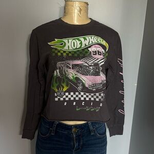 XS - Vintage shirt - Hot Wheels longsleeve crop top
